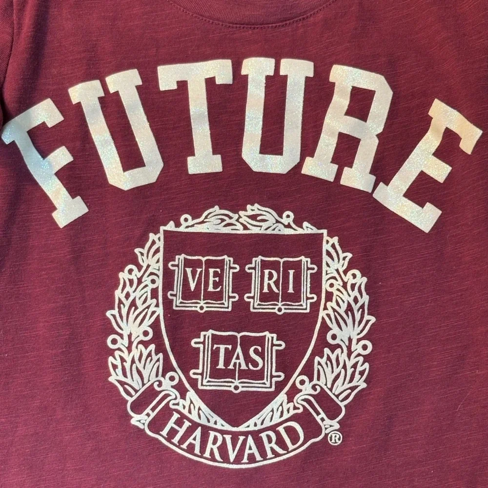 Harvard T Shirt Kids S (6-7) Gap‎ Maroon Future Harvard Tee Short Sleeve